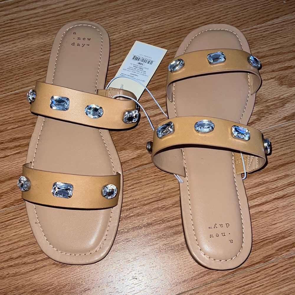 NWT a new day rhinestone sandals